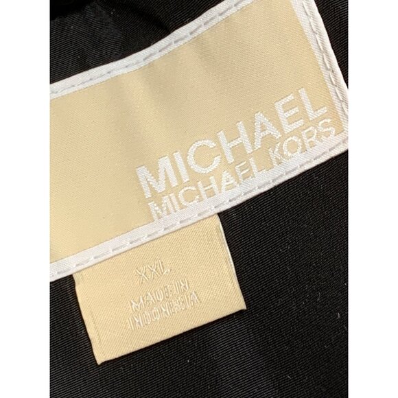 Michael Kors Womens Black Down Parka XXL Plus Fur Hood Zip Washable 8726 EUC - Picture 2 of 11